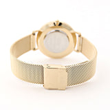 Daniel Wellington Petite Evergold Black Dial Gold Mesh Strap Watch For Women - DW00100345