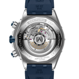 Breitling Super Chronomat B01 44 Blue Dial Blue Rubber Strap Watch for Men - AB0136161C1S1