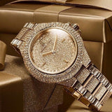 Michael Kors Camille Diamonds Gold Dial Gold Steel Strap Watch for Women - MK5720