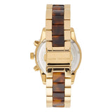 Michael Kors Ritz Chronograph Gold Dial Two Tone Steel Strap Watch for Women - MK6322
