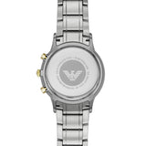Emporio Armani Renato Chronograph Silver Dial Two Tone Steel Strap Watch For Men - AR11076