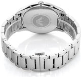 Emporio Armani Valente Quartz Black Dial Silver Steel Strap Watch For Men - AR11086