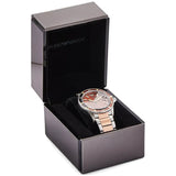 Emporio Armani Diver Quartz Brown Dial Two Tone Steel Strap Watch For Men - AR11340