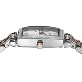 Emporio Armani Gianni T Bar White Mother Of Pearl Dial Two Tone Steel Strap Watch For Women - AR11519