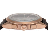 Emporio Armani Claudio Chronograph Blue Dial Brown Leather Strap Watch For Men - AR11554