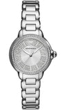 Emporio Armani Mia Three Crystals Silver Dial Silver Steel Strap Watch For Women - AR11632
