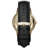 Emporio Armani Renato Quartz Grey Dial Black Leather Strap Watch For Men - AR11049