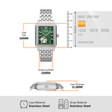 Emporio Armani Meccanico Automatic Green Dial Silver Steel Strap Watch For Men - AR60067
