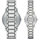 Emporio Armani Quartz White Dial Silver Steel Strap Watch For Men - AR90000