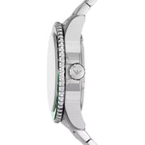 Emporio Armani Sea Explorer GMT Black Dial Silver Steel Strap Watch For Men - AR11589