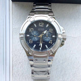 Guess Rigor Quartz Black Dial Silver Steel Strap Watch For Men - W0218G2