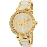 Michael Kors Parker White Dial Two Tone Steel Strap Watch for Women - MK6313