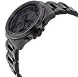 Michael Kors Brecken Chronograph Black Dial Black Steel Strap Watch For Men - MK8482