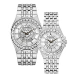 Bulova Phantom Crystal Silver Dial Silver Steel Strap Watch for Men - 96A236