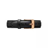 Daniel Wellington Classic Sheffield Black Dial Black Leather Strap Watch For Women - DW00100139