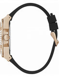 Guess Zeus Multifunction Crystals Black Dial Black Silicone Strap Watch For Men - GW0208G4