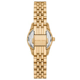 Michael Kors Lexington Three-Hand Blue Dial Gold Steel Strap Watch for Women - MK4802