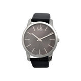 Calvin Klein City Black Dial Black Leather Strap Watch for Men - K2G21107