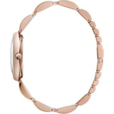 Calvin Klein Wavy White Dial Rose Gold Steel Strap Watch for Women - K9U23646