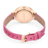 Swarovski Octea Nova Pink Dial Pink Leather Strap Watch for Women - 5650030
