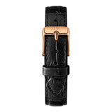 Daniel Wellington Petite Reading White Dial Black Leather Strap Watch For Women - DW00100173