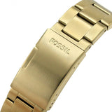 Fossil FB-03 Chronograph Black Dial Gold Steel Strap Watch for Men - FS5727