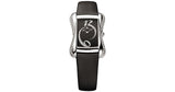 Maurice Lacroix Fiaba Black Dial with Diamonds Black Leather Strap Watch for Women - DV5012-SD531-350