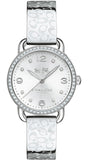 Coach Delancey White Dial Silver Steel Strap Watch for Women - 14502353