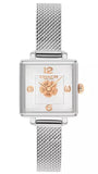 Coach Cass White Dial Silver Mesh Bracelet Watch for Women - 14503697