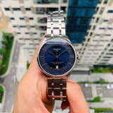 Tissot Chemin Des Tourelles Powermatic 80 Blue Dial Silver Steel Strap Watch for Men - T099.407.11.048.00