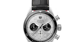 Tag Heuer Autavia Chronometer Flyback Chronograph Silver Dial Black Leather Strap Watch for Men - CBE511B.FC8279
