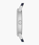 Emporio Armani Kappa Quartz Blue Dial Blue Leather Strap Watch For Women - AR11012