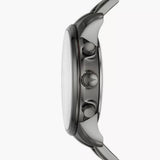 Fossil Goodwin Chrono Analog Black Dial Grey Steel Strap Watch for Men - FS5518
