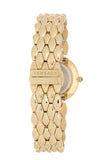 Versace V Flare Diamonds Silver Dial Gold Steel Strap Watch for Women - VEBN00918