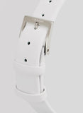 Calvin Klein Rise White Grey Dial White Leather Strap Watch for Women - K7A231L6