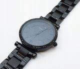 Fossil Carlie Black Dial Black Steel Strap Watch for Women - ES4488