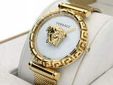 Versace Palazzo Empire Greca White Dial Gold Mesh Bracelet Watch for Women - VEDV00619