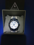 Guess Luna Diamonds White Dial White Rubber Strap Watch for Women - W0653L2