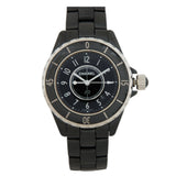 Chanel J12 Quartz Ceramic Black Dial Black Steel Strap Watch for Women - J12 H0682