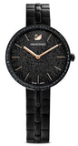 Swarovski Cosmopolitan PVD Black Dial Black Steel Strap Watch for Women - 5547646