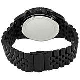 Michael Kors Lexington Chronograph Crystals Silver Dial Black Steel Strap Watch for Men - MK8605