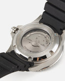 Emporio Armani Sea Explorer Automatic Black Dial Black Silicone Strap Watch For Men - AR60078