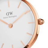 Daniel Wellington Classic Petite Dover White Dial White Nylon Strap Watch For Women - DW00100313