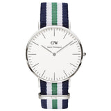 Daniel Wellington Classic Nottingham White Dial Two Tone NATO Strap Watch For Men - 0208DW