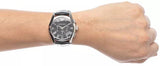 Emporio Armani Valente Chronograph Black Dial Black Leather Strap Watch For Men - AR1633