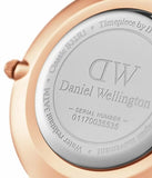 Daniel Wellington Classic Petite Bristol Black Dial Brown Leather Strap Watch For Women - DW00100165