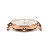 Daniel Wellington Petite Dover Quartz White Dial White NATO Strap Watch For Women - DW001000313