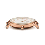 Daniel Wellington Classic Petite Dover White Dial White Nylon Strap Watch For Women - DW00100313
