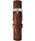 Daniel Wellington Petite White Dial Brown Leather Strap Watch For Women - DW00100243