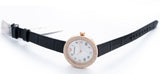Emporio Armani Rosa Quartz Mother Of Pearl White Dial Black Leather Strap Watch For Women - AR11356